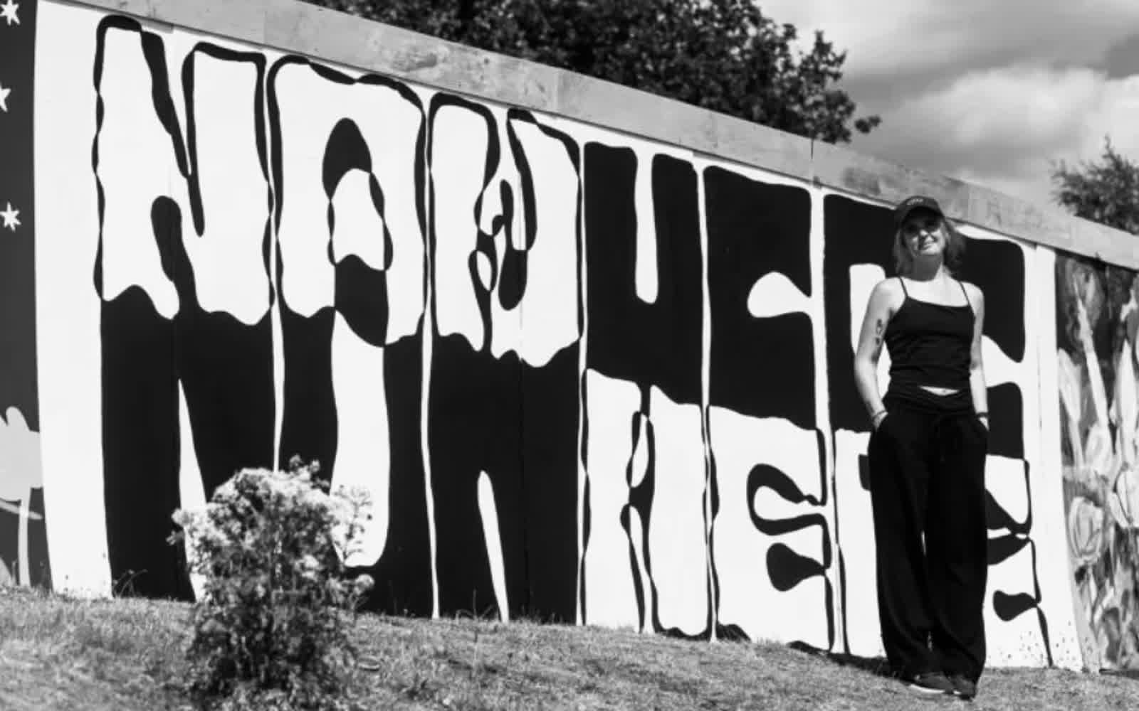 Laura Ketting's mural NOWHERE at Ploegendienst Festival, Breda